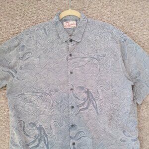 Kahala Hawaiian Shirt/Aloha Shirt Octopus Print